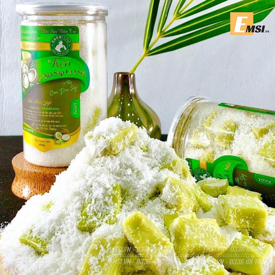 Đặc sản: Kẹo Dừa Sáp Hoa Tuyết đủ vị hủ 400gr