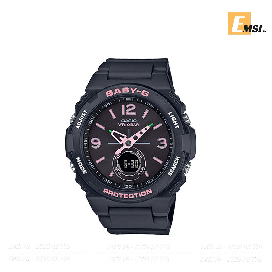 Đồng Hồ Casio Baby G BGA-260SC-1A - Nữ - Dây Nhựa Màu Đen - Chống Nước 100M