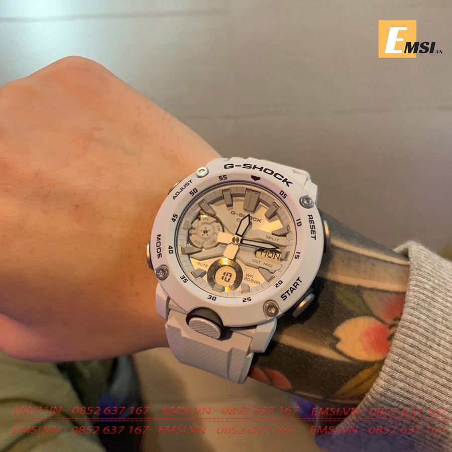 G-Shock‌ GA-2000S-7ADR - Đồng hồ nam - Size mặt 49mm - Điện tử - Kính khoáng - Bảo Hành 5 Năm - Chính Hãng - Emsi.vn