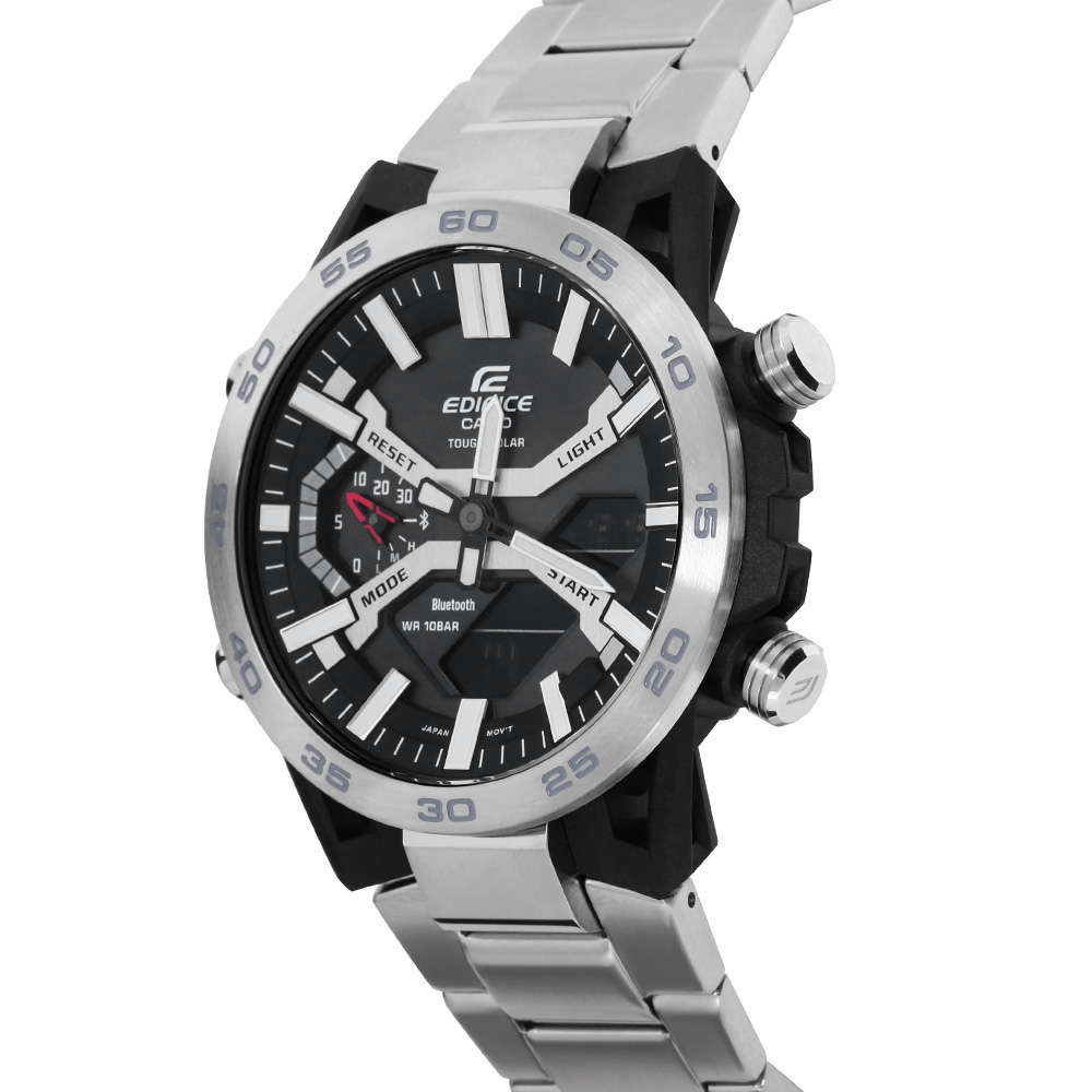 ECB-2000D-1ADF | Đồng Hồ Casio | Edifice | Nam | Dây Kim Loại | Kết Nối Điện Thoại | Pin Năng Lượng | Chống Nước WR100M