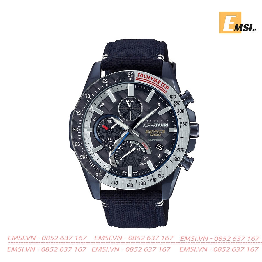 EQB-1000AT-1A | Đồng Hồ Casio | Edifice | Nam | Dây Vải | Phiên Bản Giới Hạn | Kết Nối Điện Thoại | Pin Năng Lượng