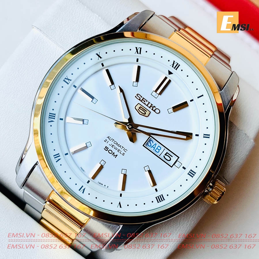 Seiko 5 Classic Automatic Mens SNKP14J1 - Size mặt 41.5mm - Kính cứng Hardlex - Emsi.vn
