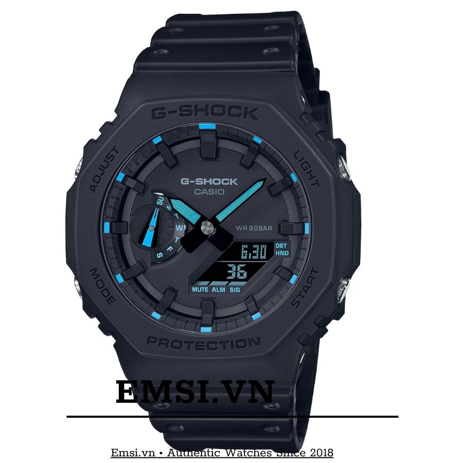 G-Shock GA-2100-1A2DR - Đồng hồ nam - Pin / Quartz - Kính khoáng - Size mặt 45.4mm - Bảo Hành 5 Năm - Chính Hãng