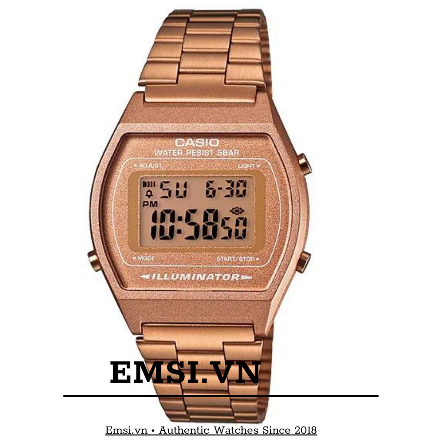 Casio B640WC-5A - Kính nhựa - Đồng hồ Unisex - Đồng hồ điện tử - Size mặt 35mm EMSI.VN