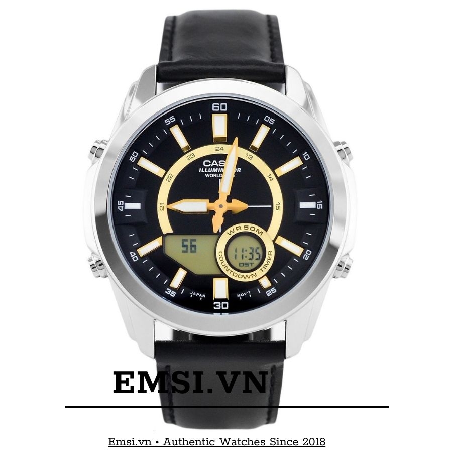 Casio AMW-810L-1A - Đồng Hồ Nam - Pin / Quartz - Kính Khoáng - Size Mặt 46.6mm - Bảo Hành 5 Năm - Chính Hãng - Emsi.vn