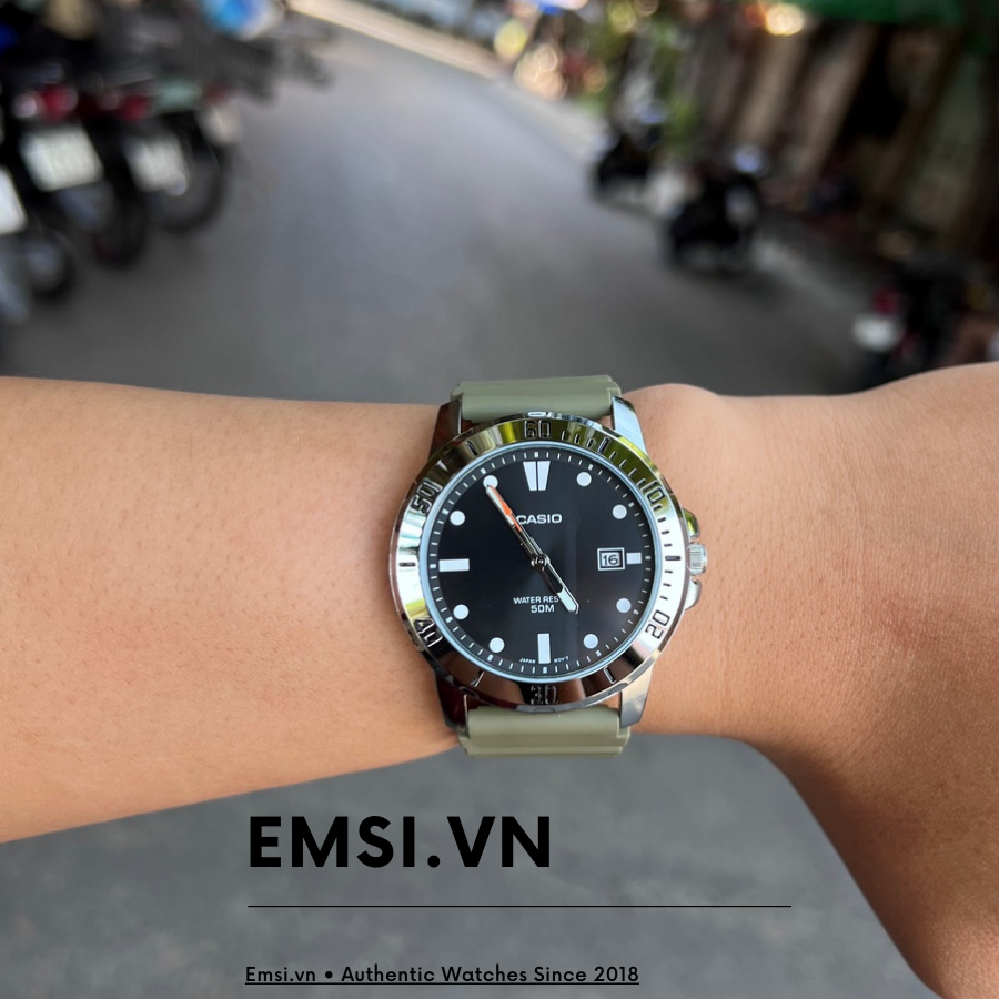 Đồng Hồ Nam Dây Nhựa Chính Hãng Casio MTP-VD01-3E ( Case 45mm )