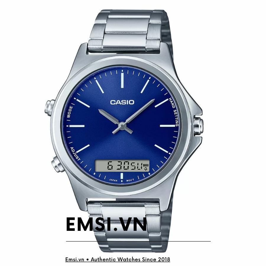 Casio MTP-VC01D-2EUDF - Đồng Hồ Nam - Pin/Quartz - Size Mặt 41.6mm - Kính Khoáng EMSI.VN