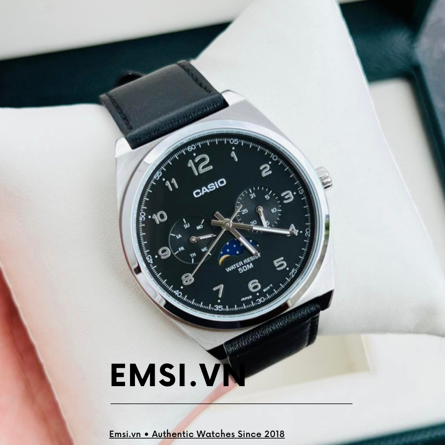 MTP-M300L-1AV | Đồng Hồ Casio | Nam | Dây Da | Mặt Số | Chống Nước WR50M