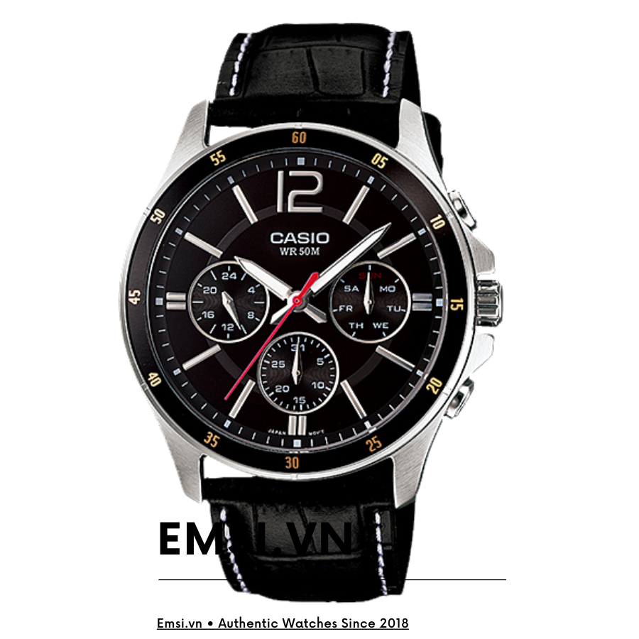 Casio MTP-1374L-1AVDF - Đồng Hồ Nam - Pin / Quartz - Kính Khoáng - Size Mặt 43.5mm - Bảo Hành 5 Năm - Chính Hãng