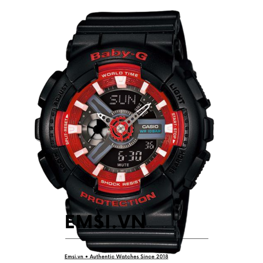 Baby-G BA-110SN-1ADR - Đồng Hồ Nữ - Điện Tử - Kính Khoáng - Size Mặt 43.5mm EMSI.VN