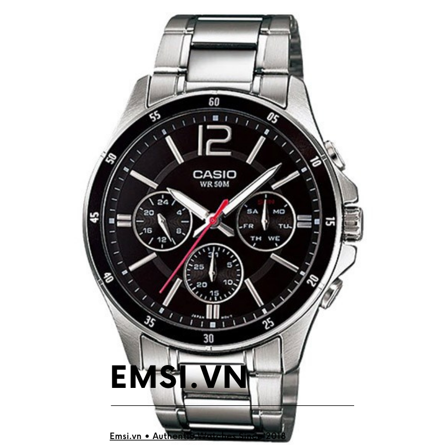 Casio MTP-1374D-1A - Đồng Hồ Nam - Pin / Quartz - Kính Khoáng - Size Mặt 43.5mm EMSI.VN
