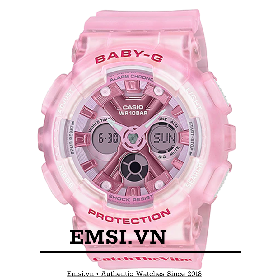 Baby-G BA-130CV-4ADR - Đồng Hồ Nữ - Pin / Quartz - Kính Khoáng - Size Mặt 43.5mm - Bảo Hành 5 Năm - Chính Hãng