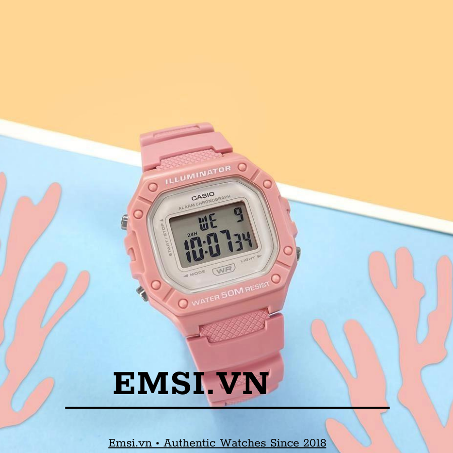 Đồng hồ CASIO 43 mm Unisex W-218HC-4AVDF