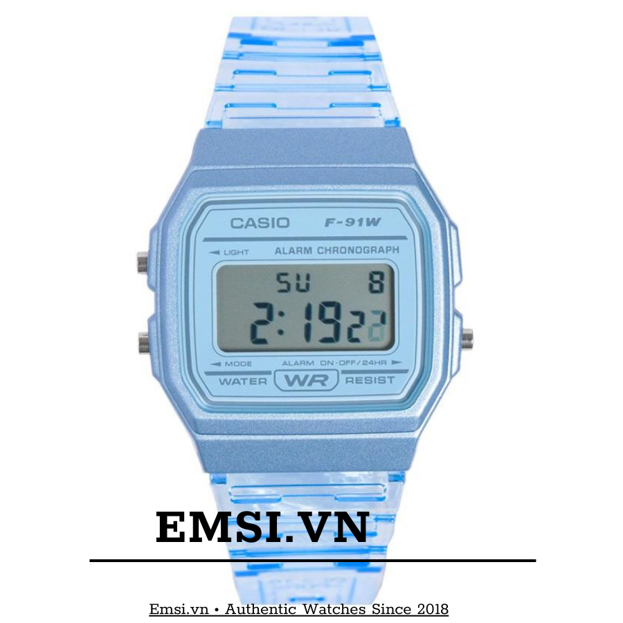 Casio F-91WS-2DF - Đồng Hồ Nữ - Pin / Quartz - Kính Khoáng - Size Mặt 35mm - Bảo Hành 5 Năm - Chính Hãng