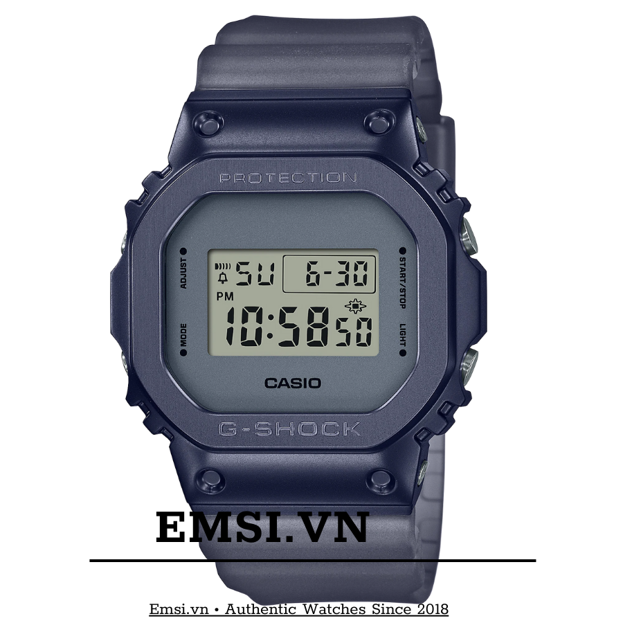 GM-5600MF-2DR | Đồng Hồ Casio | G-Shock | Nam | Dây Nhựa | Gờ Kim Loại | Chống Nước WR20BAR - Emsi.vn