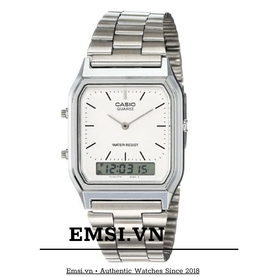 Casio AQ-230A-7D - Đồng Hồ Unisex - Điện Tử - Size Mặt 29.8mm - Kính Nhựa EMSI.VN
