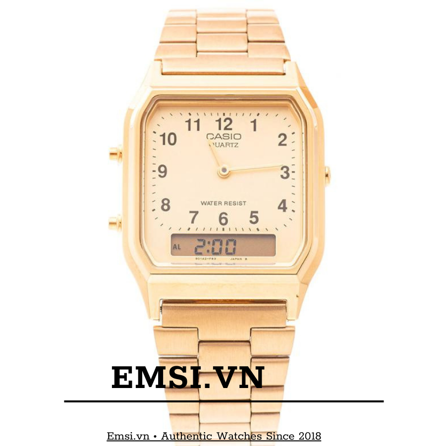 Casio AQ-230GA-9B - Đồng Hồ Nam - Điện Tử - Size Mặt 29.8mm Emsi.vn