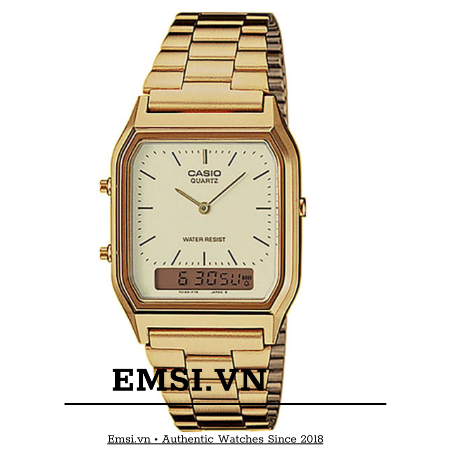 Casio AQ-230GA-9D - Đồng hồ Unisex - Điện Tử - Size mặt 29.8mm - Kính nhựa EMSI.VN