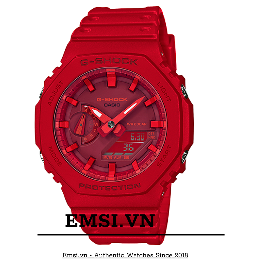 G-Shock GA-2100-4ADR - Đồng Hồ Nam - Điện Tử - Kính Khoáng - Size Mặt 45.4mm - Bảo Hành 5 Năm - Chính Hãng