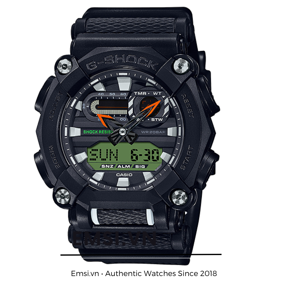 Đồng Hồ Casio G Shock GA-900E-1A3 | Nam | 2 Bộ Dây - Emsi.vn