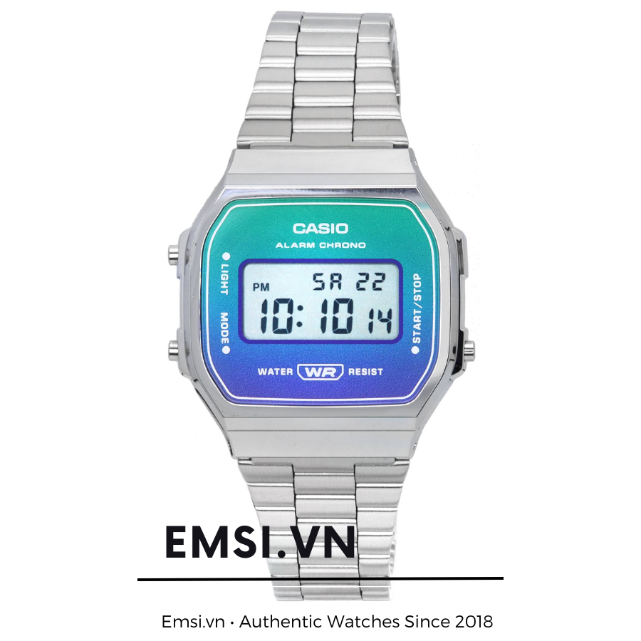 Casio A168WER-2A - Kính Nhựa - Dây Thép -  36.5mm Unisex - Emsi.vn Chính Hãng
