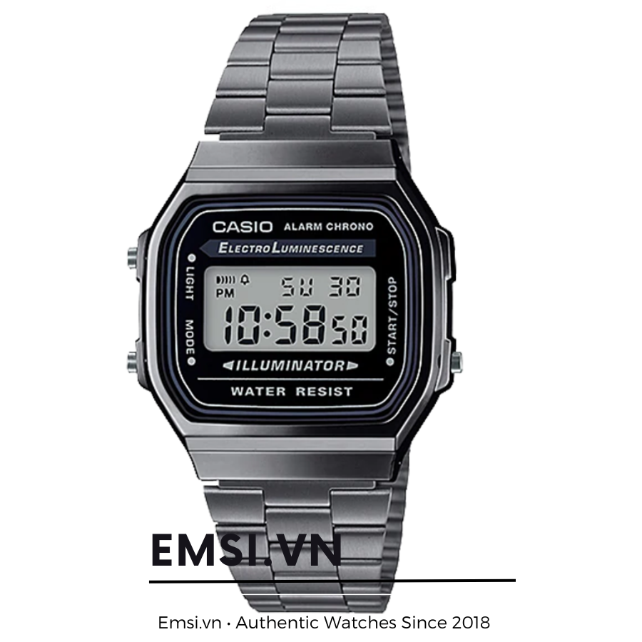 Casio A168WGG-1ADF – Nam – Kính Nhựa – Quartz (Pin) - Chính Hãng Bảo Hành 5 Năm