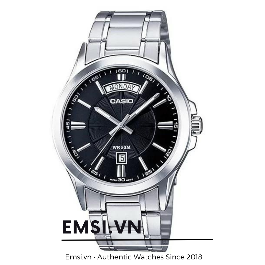 Đồng Hồ Nam Casio MTP-1381D-1AVDF Chính Hãng - Emsi.vn - Size 40