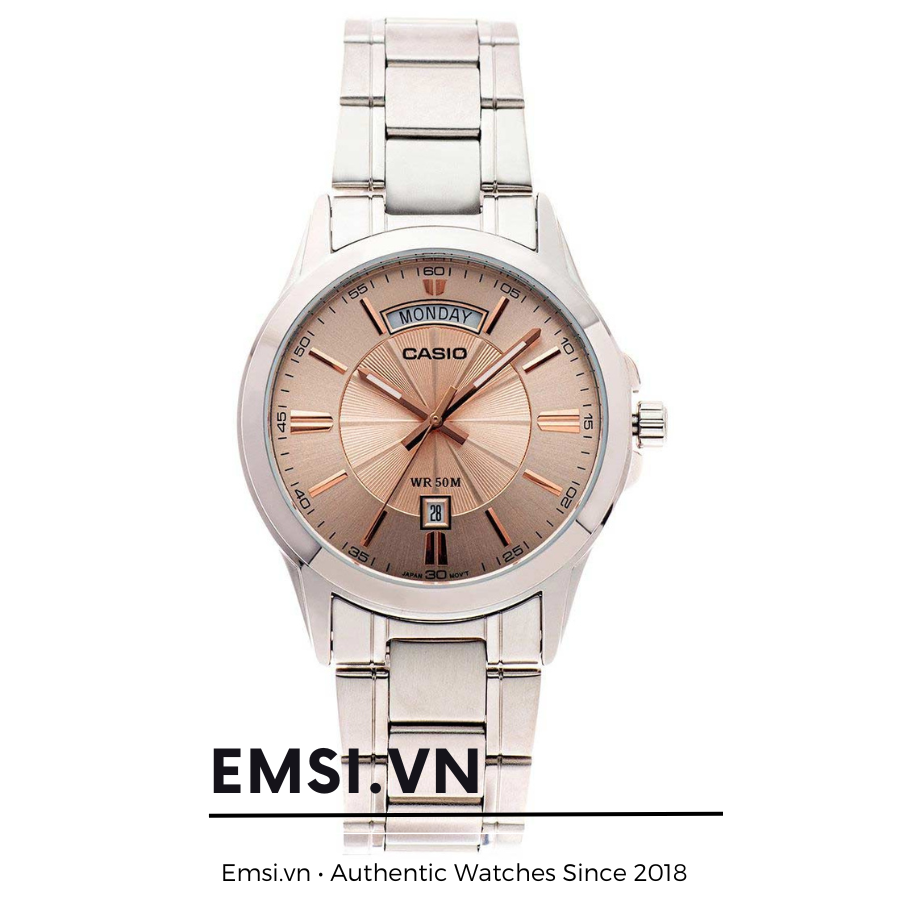 Casio MTP-1381D-9AVDF – Nam – Quartz (Pin) – Dây Kim Loại - EMSI.VN chính hãng