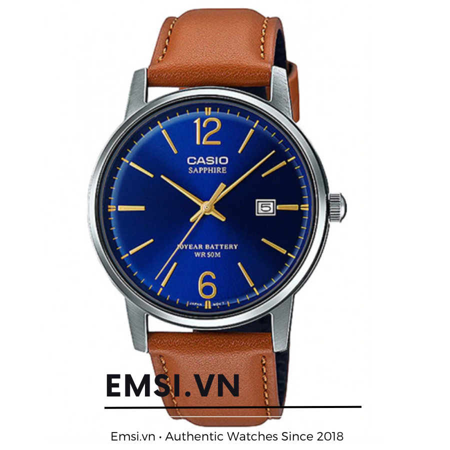 Casio MTS-110L-2A - Đồng Hồ Nam - Pin / Quartz - Kính Sapphire - Size Mặt 39mm - Bảo Hành 5 Năm - Chính Hãng