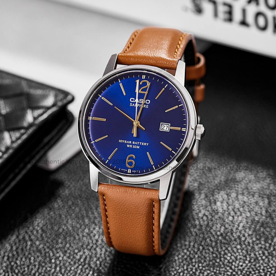 Casio MTS-110L-2A - Đồng Hồ Nam - Pin / Quartz - Kính Sapphire - Size Mặt 39mm - Bảo Hành 5 Năm - Chính Hãng