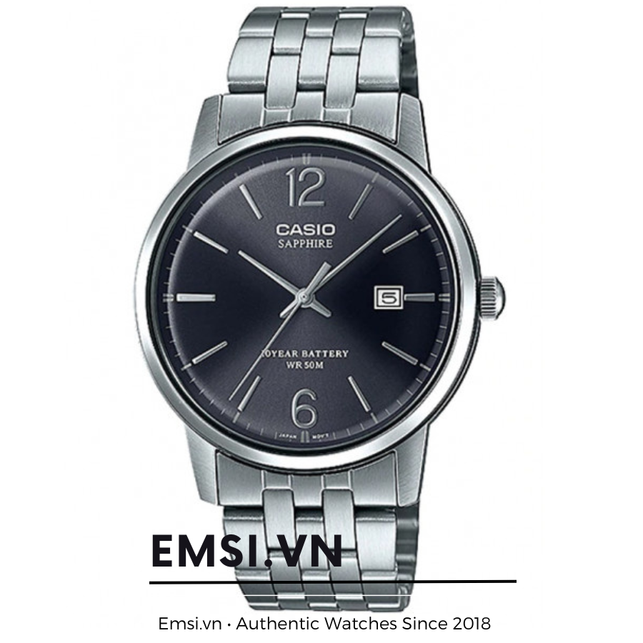 Casio MTS-110D-1AVDF - Đồng Hồ Nam - Pin / Quartz - Kính Sapphire - Size Mặt 39mm - Bảo Hành 5 Năm - Chính Hãng