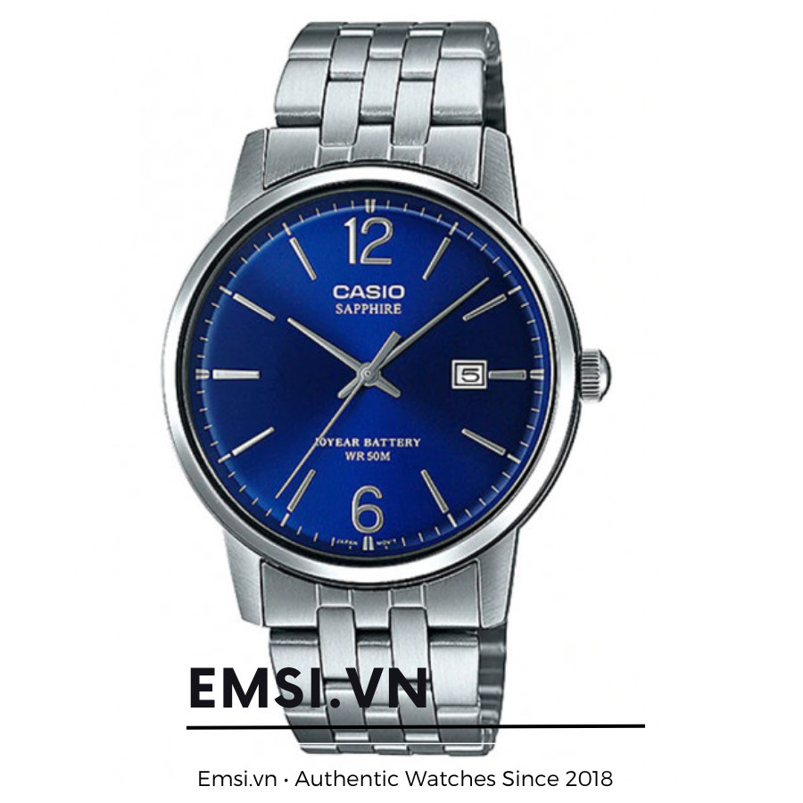 Casio MTS-110D-2AVDF - Đồng Hồ Nam - Pin / Quartz - Kính Sapphire - Size Mặt 39mm - Bảo Hành 5 Năm - Chính Hãng