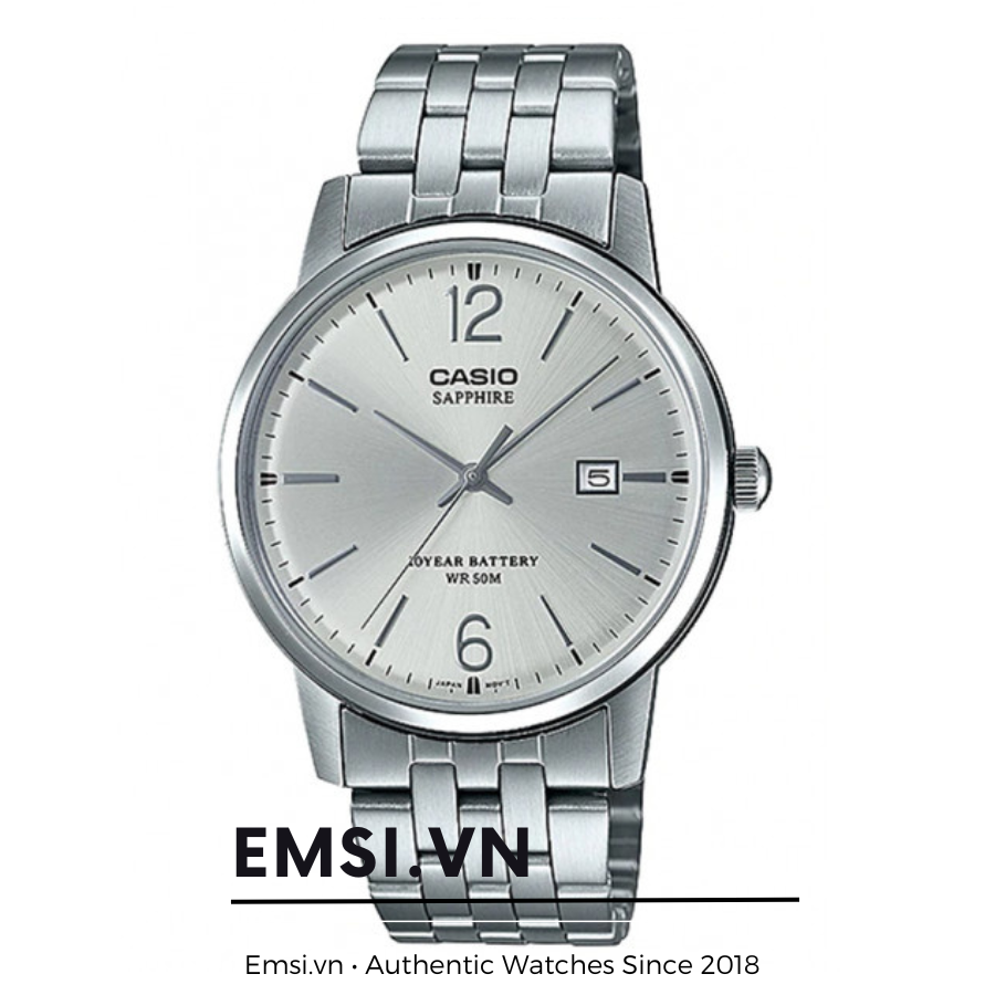 Casio MTS-110D-7AVDF - Đồng Hồ Nam - Pin / Quartz - Kính Sapphire - Size Mặt 39mm - Bảo Hành 5 Năm - Chính Hãng