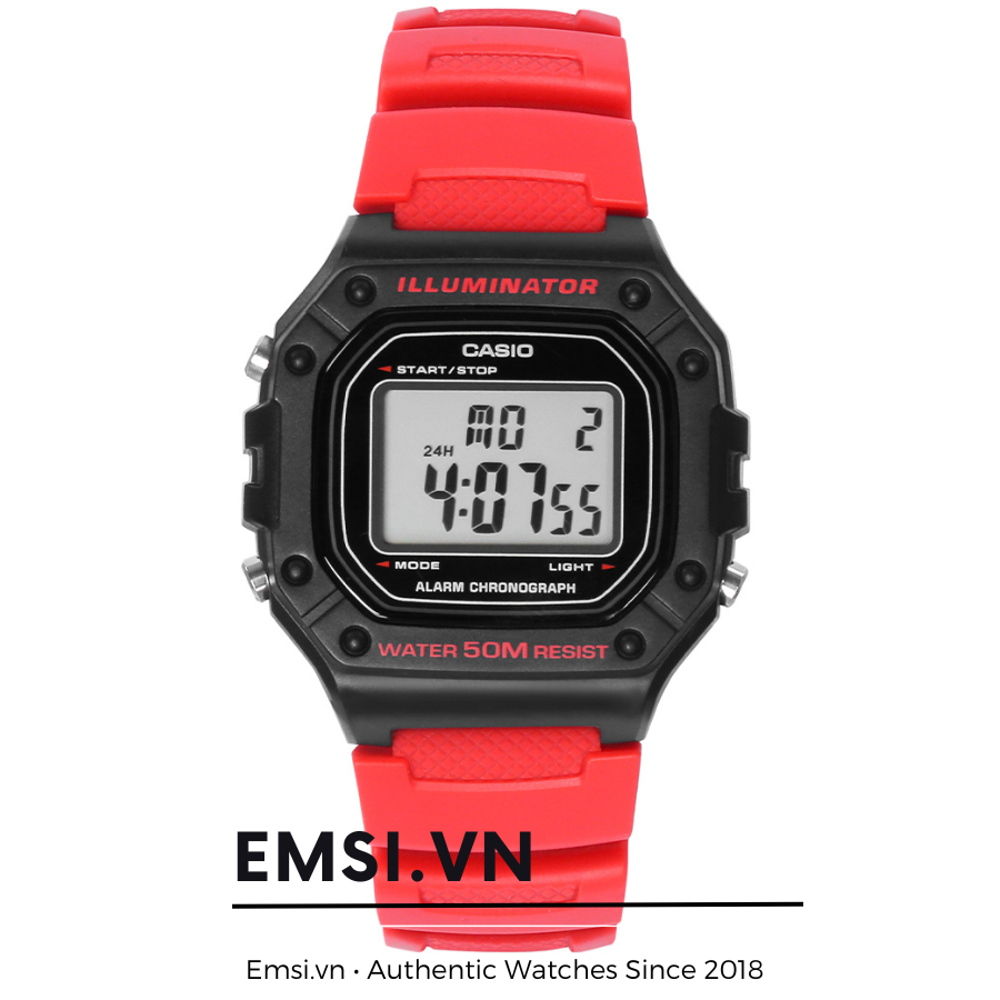 Casio W-218H-4BVDF | W-218H-4B | Đồng hồ nam điện tử - Chính hãng