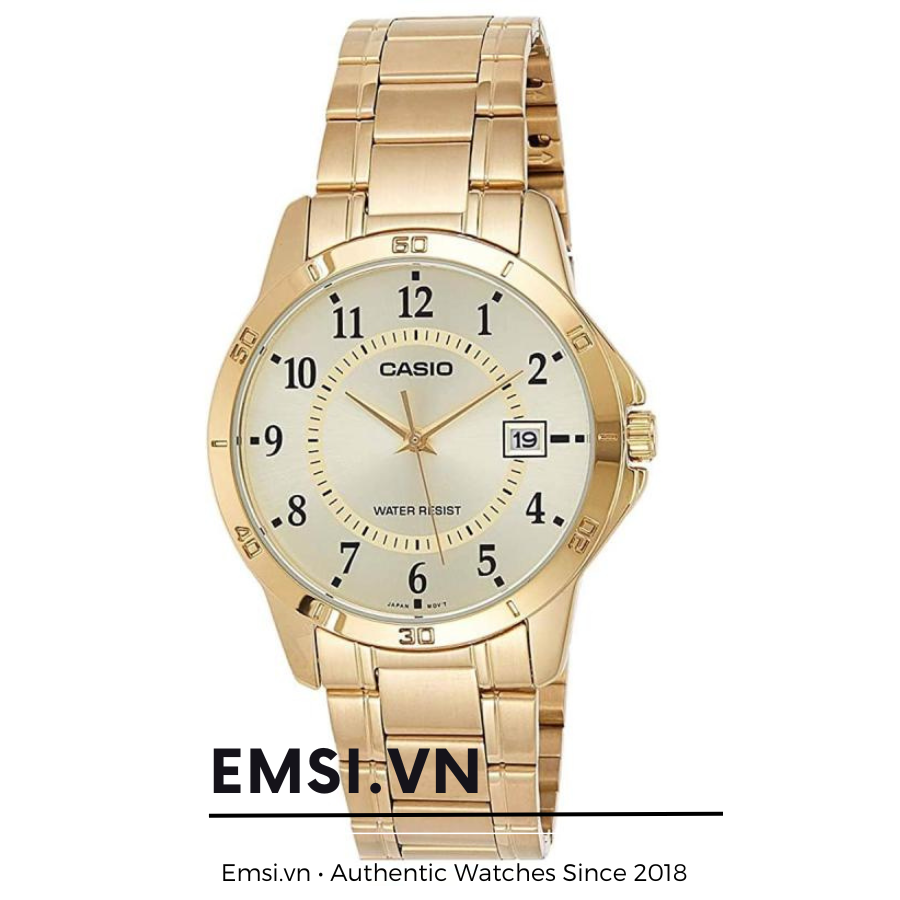 Casio LTP-V004G-9BUDF - Đồng Hồ Nữ - Pin / Quartz - Kính Khoáng - Size Mặt 35mm - Bảo Hành 5 Năm - Chính Hãng - Emsi.vn