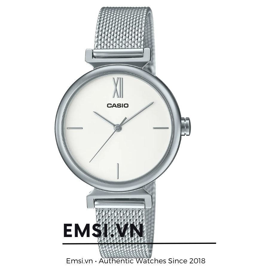 LTP-2023VM-7C | Đồng Hồ Casio | Dây Kim Loại Dạng Lưới - Casio 30mm - Chính hãng