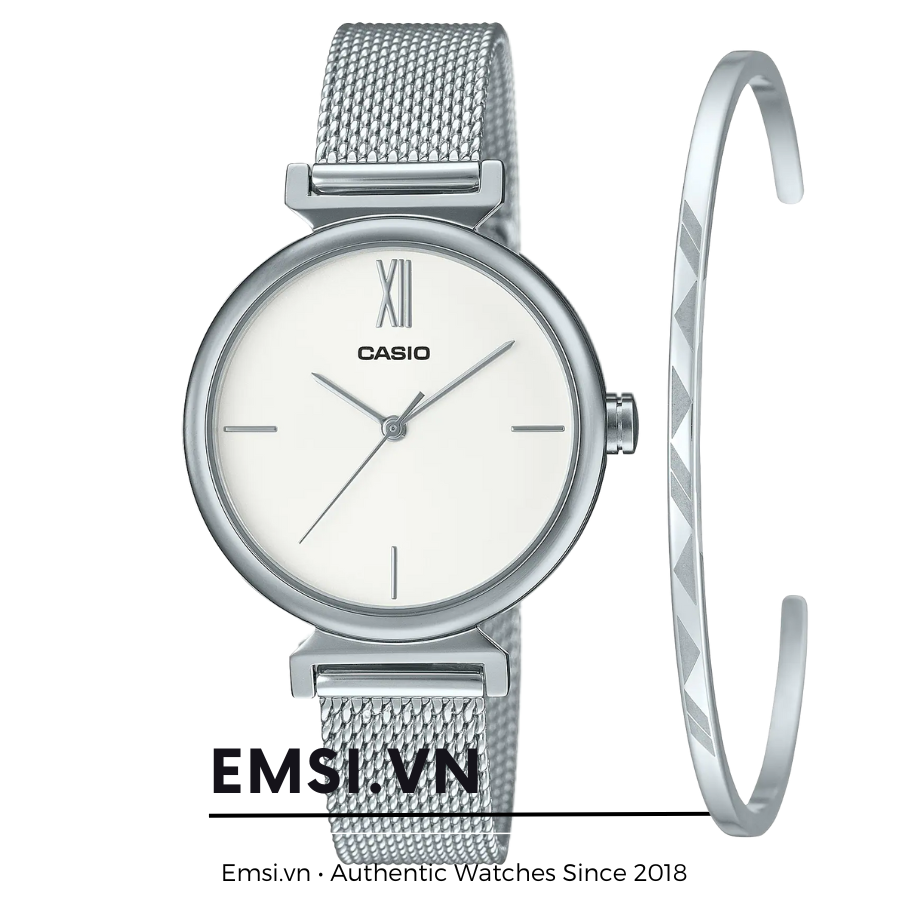 LTP-2023VM-7C | Đồng Hồ Casio | Dây Kim Loại Dạng Lưới - Casio 30mm - Chính hãng