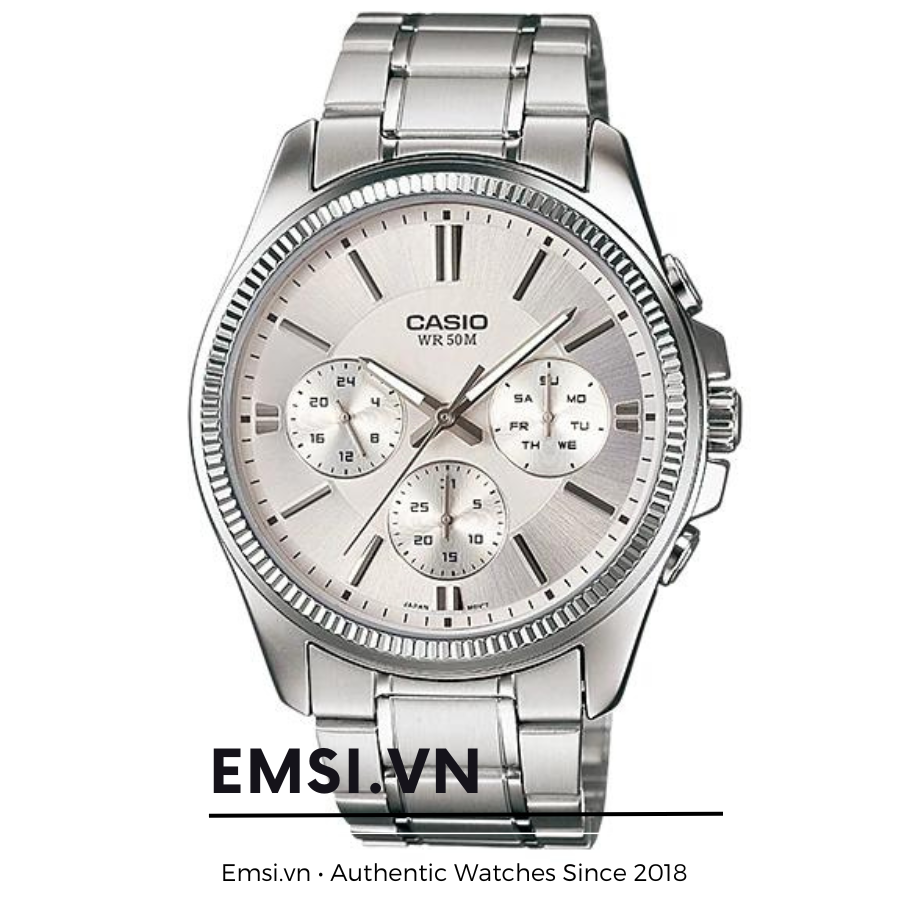 Casio MTP-1375D-7A Dây Thép - Size 42mm - Quartz - Chính Hãng
