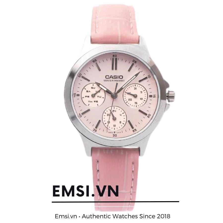 Casio LTP-V300L-4A - Đồng Hồ Nữ - Pin - Quartz - Size Mặt 33mm - Kính Khoáng - Dây Da - Chống Nước 3ATM - Bảo Hành 5 Năm