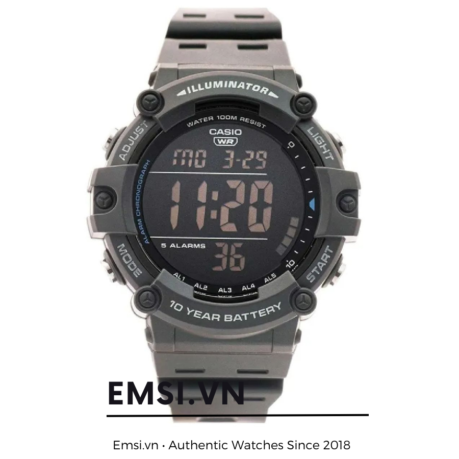 Casio AE-1500WH-8BVDF - Đồng Hồ Nam - Điện Tử - Kính Nhựa - Size Mặt 51mm - Bảo Hành 5 Năm - Chính Hãng - Emsi.vn