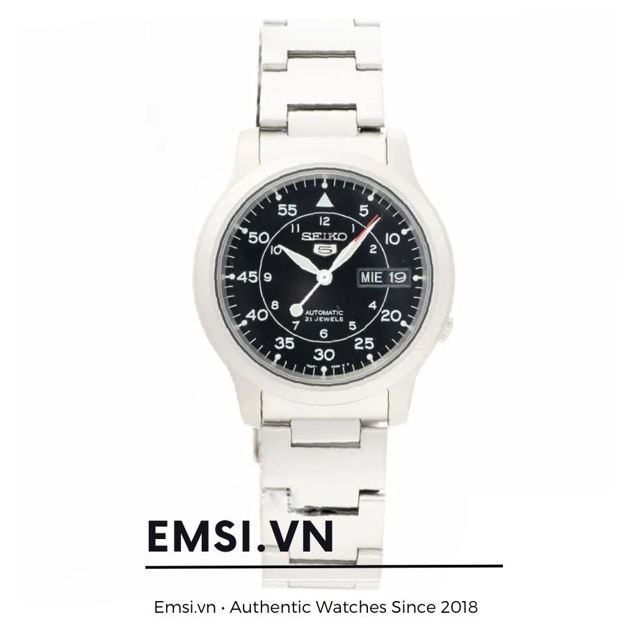 Seiko SNK809K1 - Đồng Hồ Nam - Máy Cơ / Automatic - Size Mặt 37mm - Hardlex Crystal EMSI.VN