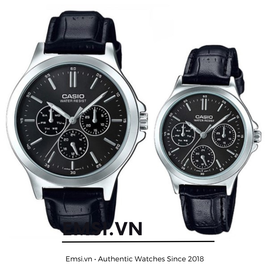 Đồng hồ cặp đôi Casio MTP V300L-1a và LTP V300L-1a chính hãng