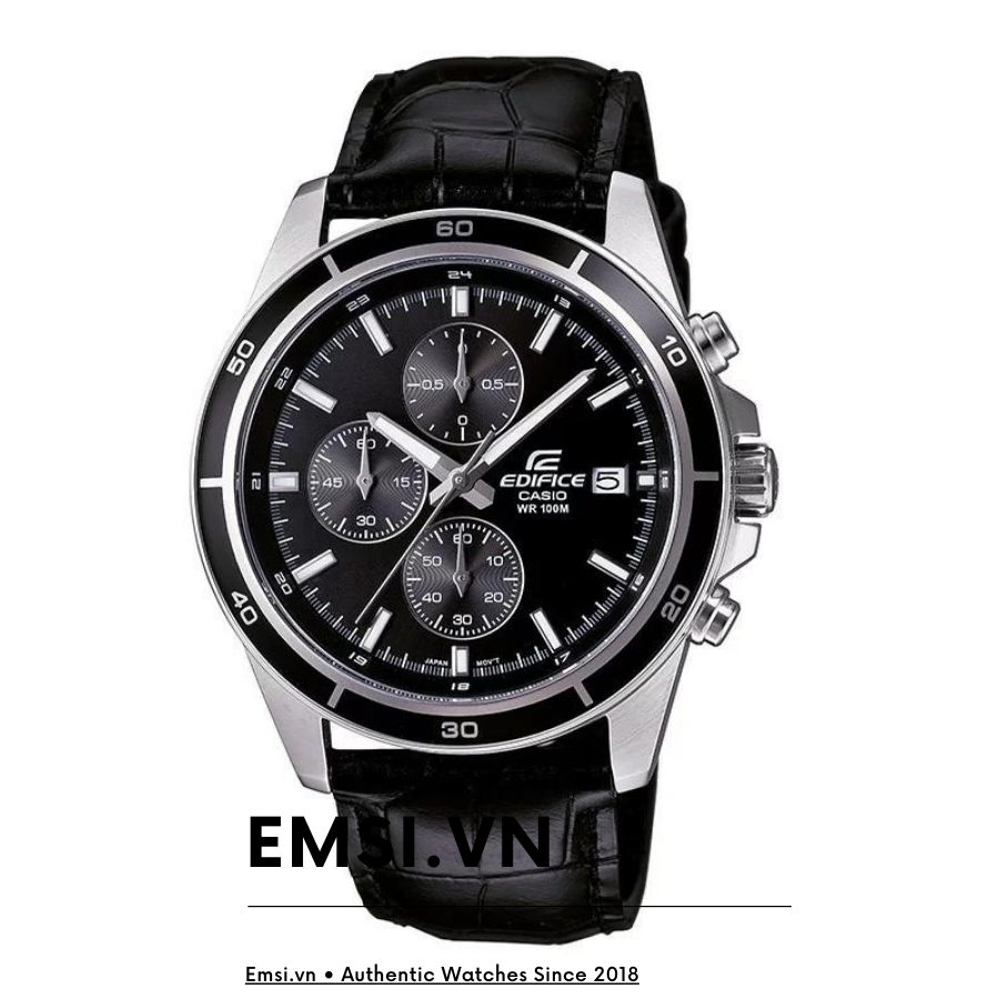 EFR-526L-1AVUDF | Đồng Hồ Casio | Đồng Hồ 43.8mm - Edifice | Nam | Dây Da - Chính Hãng