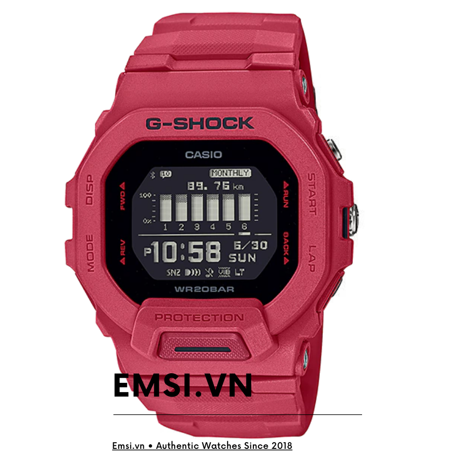 Casio GBD-200RD-4DR - Đồng Hồ Nam - Pin / Quartz - Kính Khoáng - Size Mặt 46mm - Bảo Hành 5 Năm - Chính Hãng