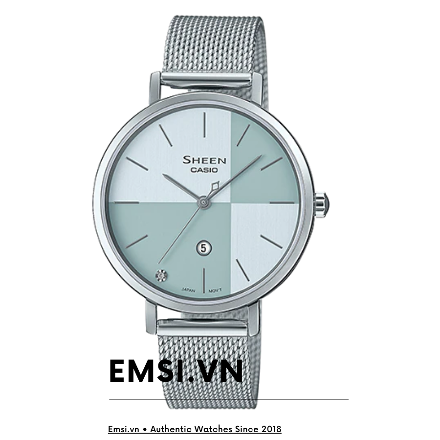 SHEEN SHE-4547M-2A - Kích thước vỏ : 40,5×34×6,4mm - Chính Hãng Bảo Hành 5 năm