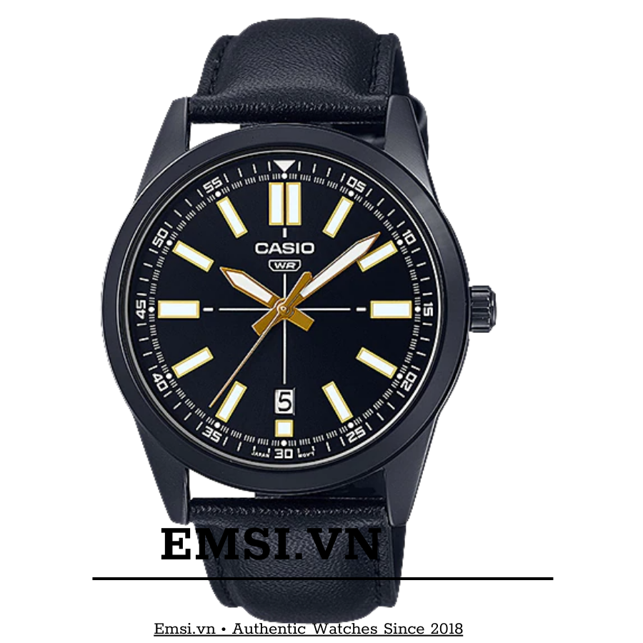 Casio MTP-VD02BL-1E - Đồng Hồ Nam - Pin / Quartz - Kính Khoáng - Size Mặt 41mm EMSI.VN