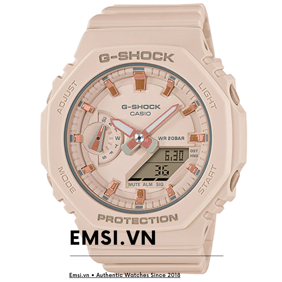 GMA-S2100-4A | Đồng Hồ Casio | G-Shock | Nữ | Dây Nhựa | Cấu Trúc Lõi Carbon | Chống Nước WR20BAR