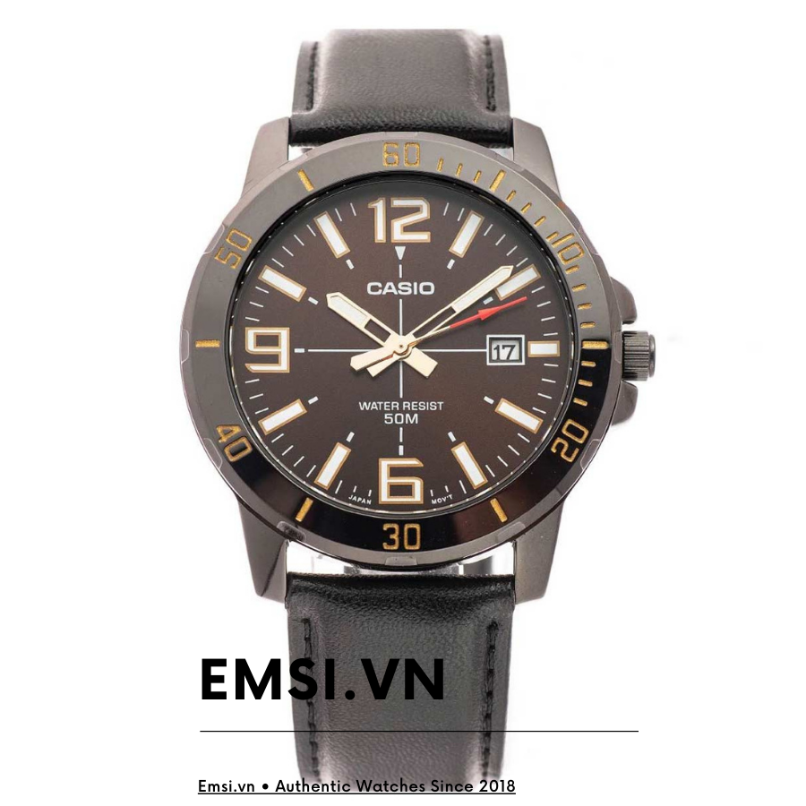 Casio MTP-VD01BL-5BVUDF - Đồng Hồ Nam - Pin / Quartz - Kính Khoáng - Size Mặt 45mm - Bảo Hành 5 Năm - Chính Hãng