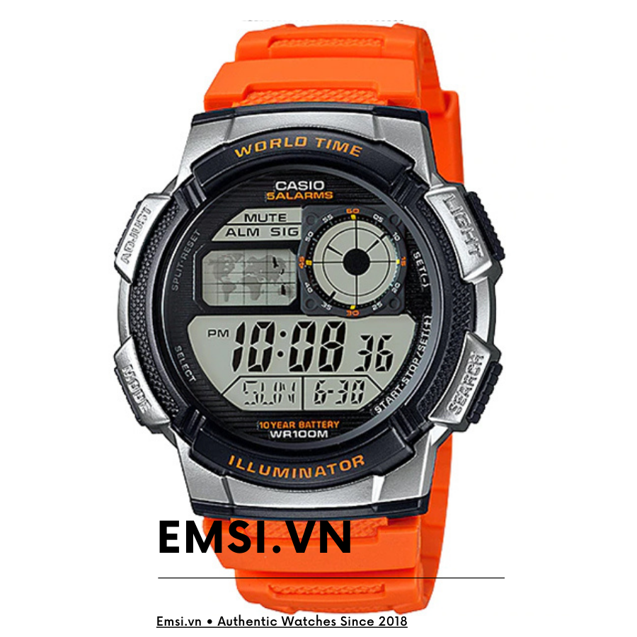 Casio AE-1000W-4B - Đồng Hồ Nam - Điện Tử - Size Mặt 43.8mm - Kính Nhựa EMSI.VN