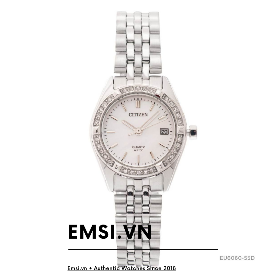 Citizen EU6060-55D - Đồng hồ nữ - Pin / Quartz - Size mặt 26mm - Kính khoáng - Bảo Hành 5 Năm - Chính Hãng
